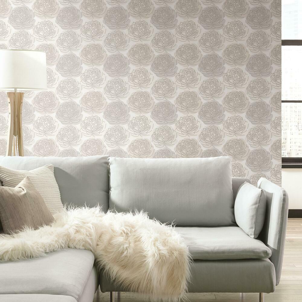 Bed of Roses Peel & Stick Wallpaper Peel and Stick Wallpaper RoomMates   
