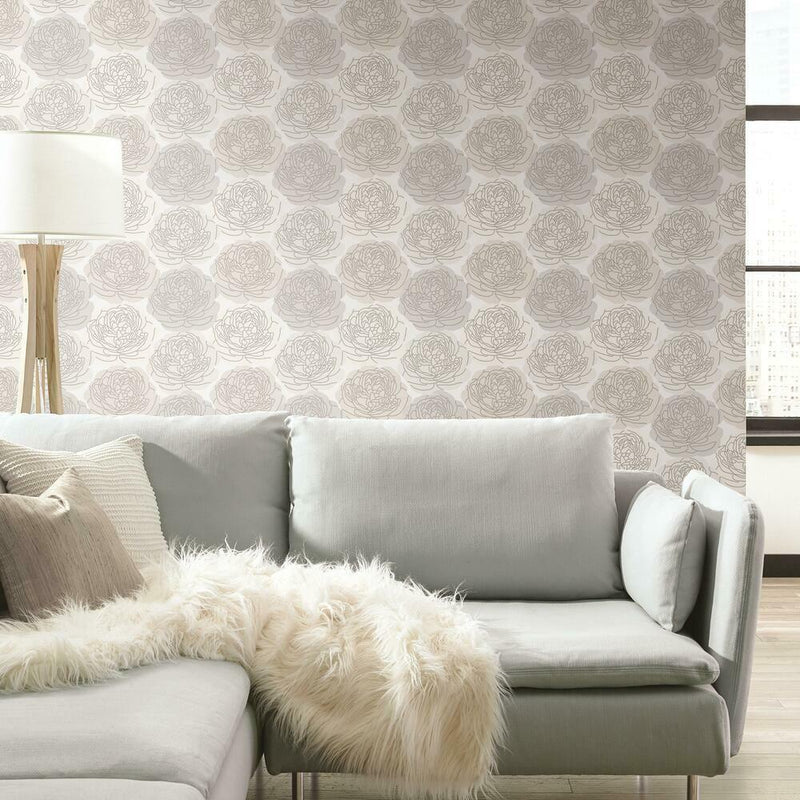 Bed of Roses Peel & Stick Wallpaper Peel and Stick Wallpaper RoomMates   