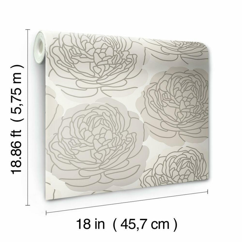 Bed of Roses Peel & Stick Wallpaper Peel and Stick Wallpaper RoomMates   
