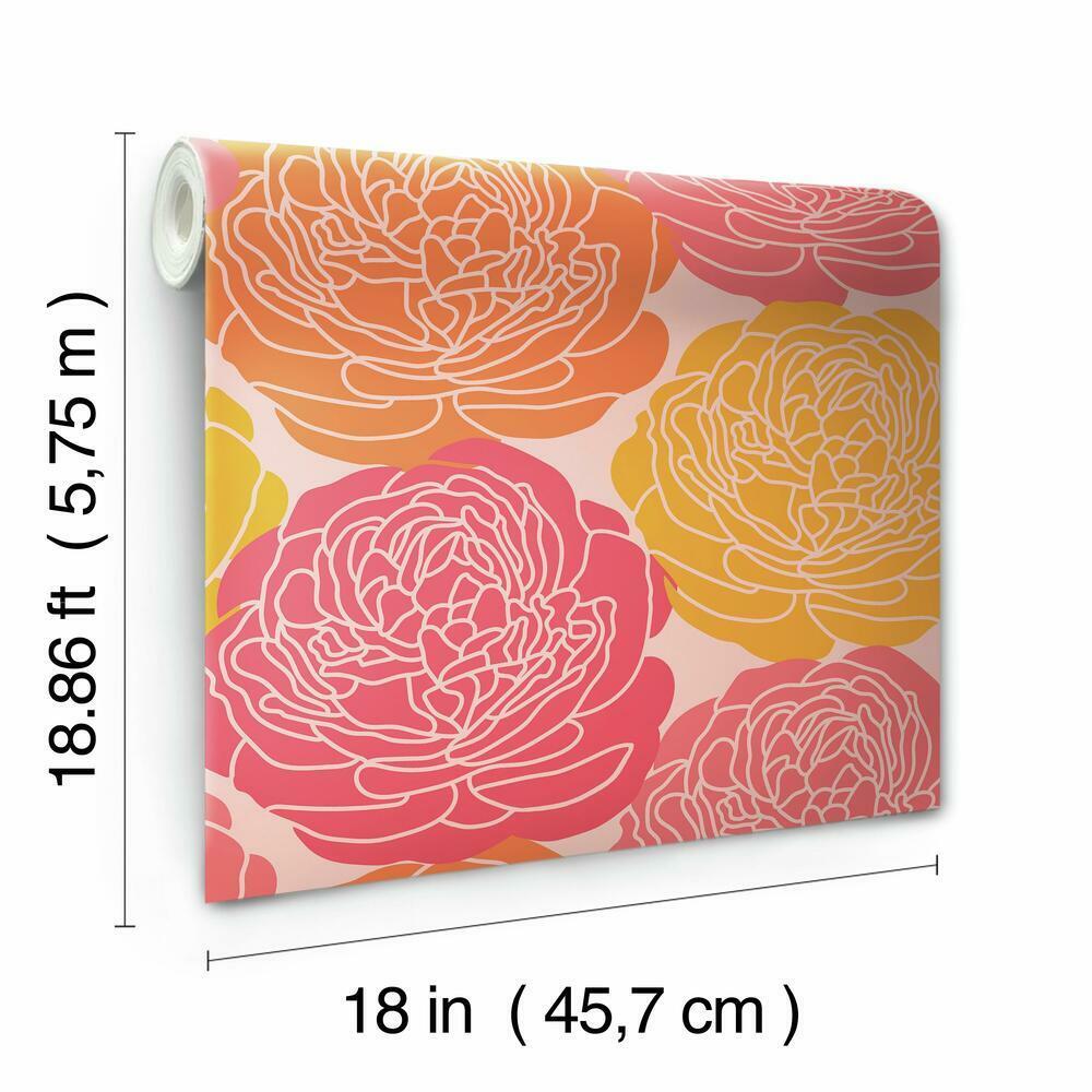 Bed of Roses Peel & Stick Wallpaper Peel and Stick Wallpaper RoomMates   