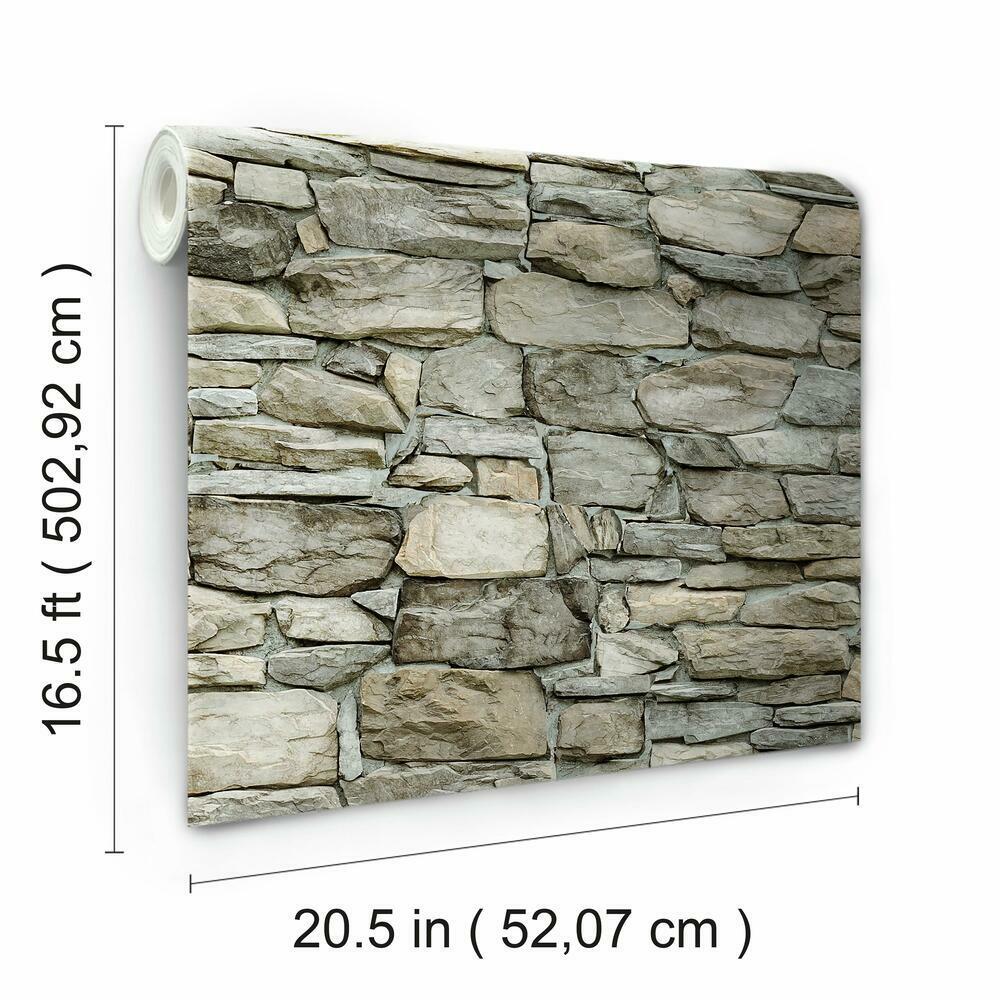 Stone Peel and Stick Wallpaper Peel and Stick Wallpaper RoomMates   
