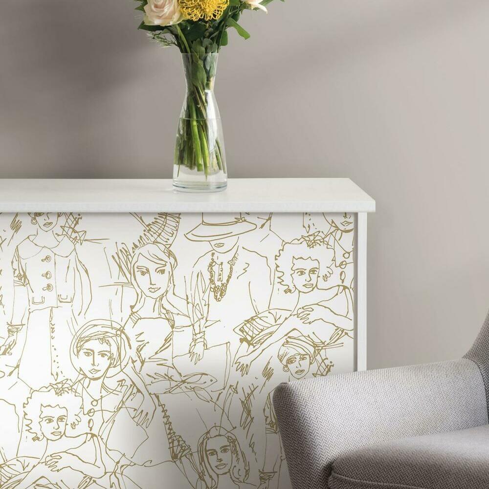Vogue Sketches Peel and Stick Wallpaper Peel and Stick Wallpaper RoomMates   