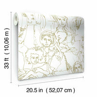 Vogue Sketches Peel and Stick Wallpaper Peel and Stick Wallpaper RoomMates   