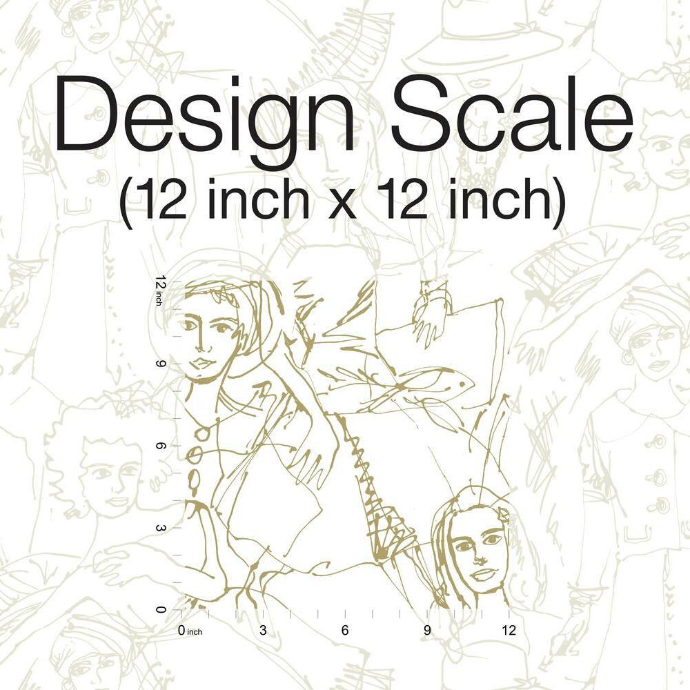 Vogue Sketches Peel and Stick Wallpaper Peel and Stick Wallpaper RoomMates   