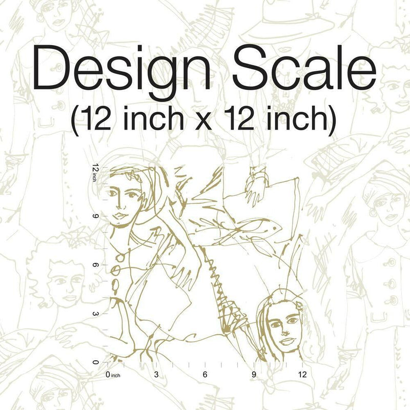 Vogue Sketches Peel and Stick Wallpaper Peel and Stick Wallpaper RoomMates   