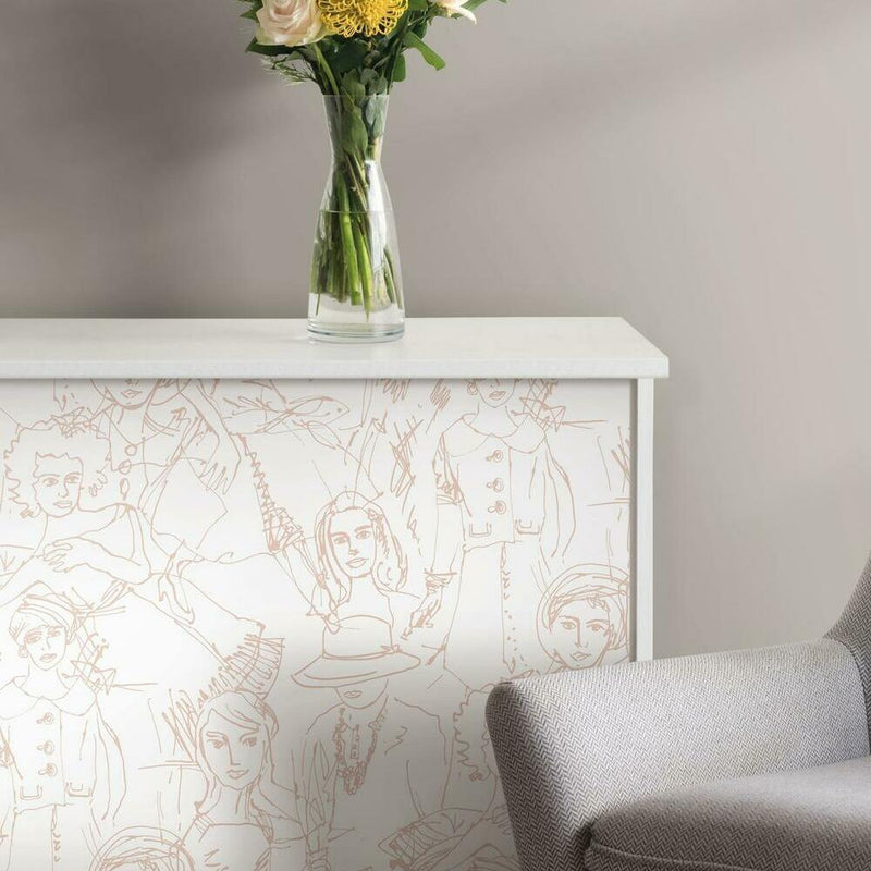 Vogue Sketches Peel and Stick Wallpaper Peel and Stick Wallpaper RoomMates   