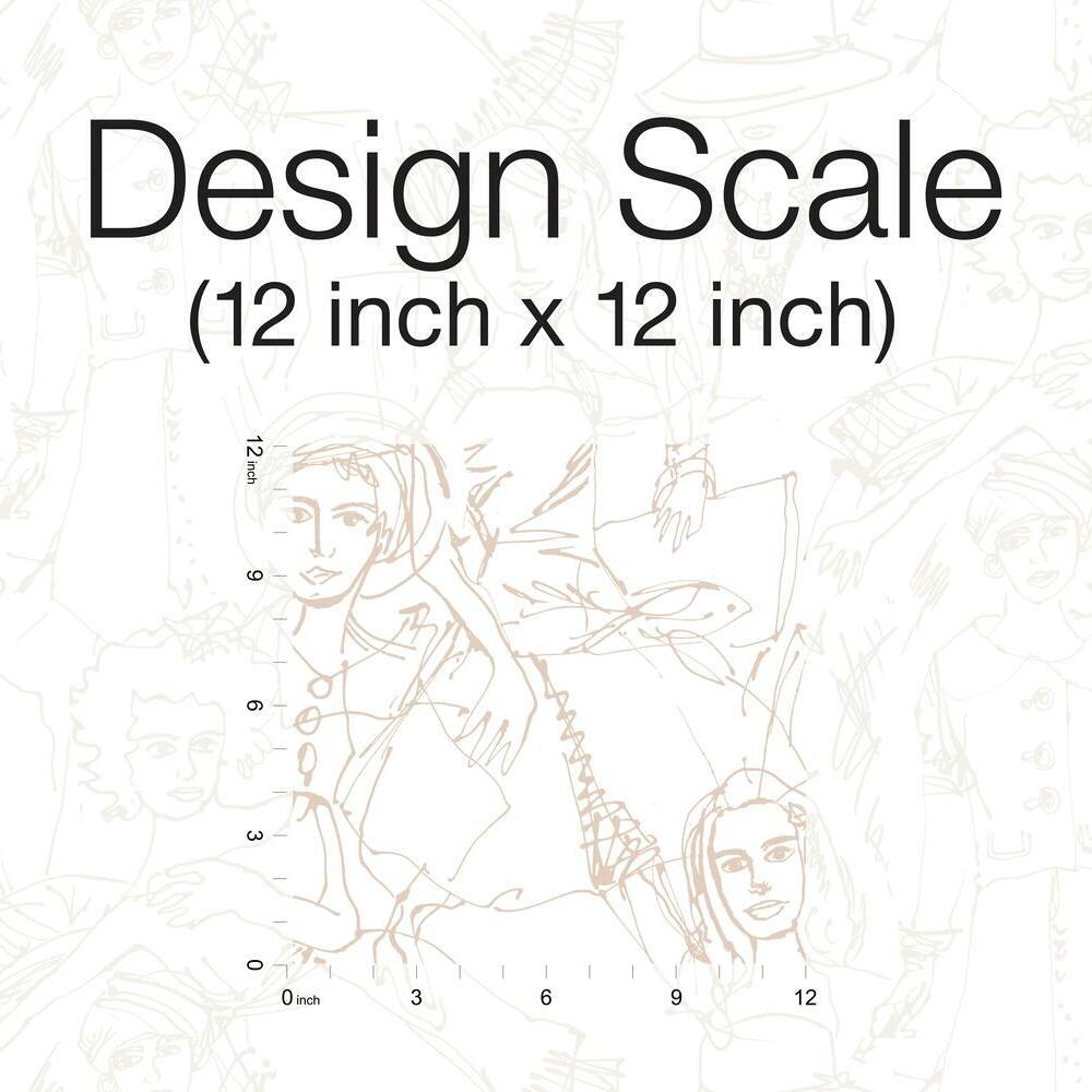Vogue Sketches Peel and Stick Wallpaper Peel and Stick Wallpaper RoomMates   