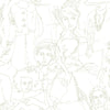 Vogue Sketches Peel and Stick Wallpaper Peel and Stick Wallpaper RoomMates Roll Taupe 