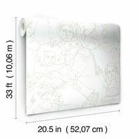Vogue Sketches Peel and Stick Wallpaper Peel and Stick Wallpaper RoomMates   