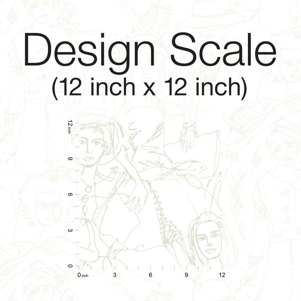 Vogue Sketches Peel and Stick Wallpaper Peel and Stick Wallpaper RoomMates   