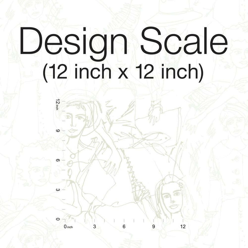 Vogue Sketches Peel and Stick Wallpaper Peel and Stick Wallpaper RoomMates   