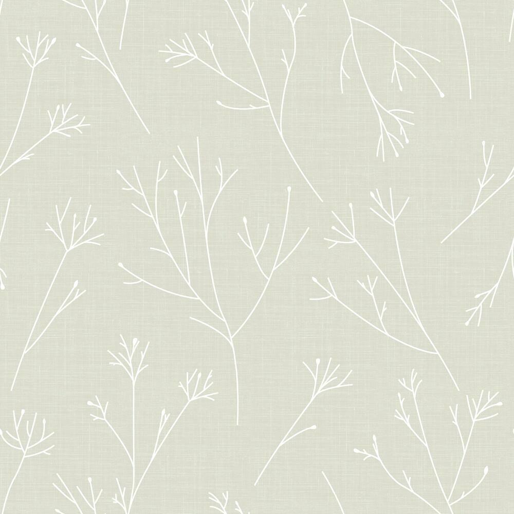 Twigs Peel and Stick Wallpaper Peel and Stick Wallpaper RoomMates Roll Beige 