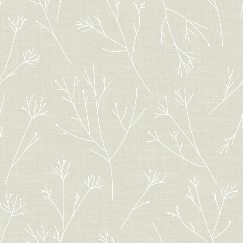 Twigs Peel and Stick Wallpaper Peel and Stick Wallpaper RoomMates Roll Beige 