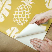 Pineapple Block Print Peel and Stick Wallpaper Peel and Stick Wallpaper RoomMates   