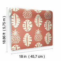 Pineapple Block Print Peel and Stick Wallpaper Peel and Stick Wallpaper RoomMates   