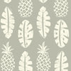 Pineapple Block Print Peel and Stick Wallpaper Peel and Stick Wallpaper RoomMates Roll Grey 
