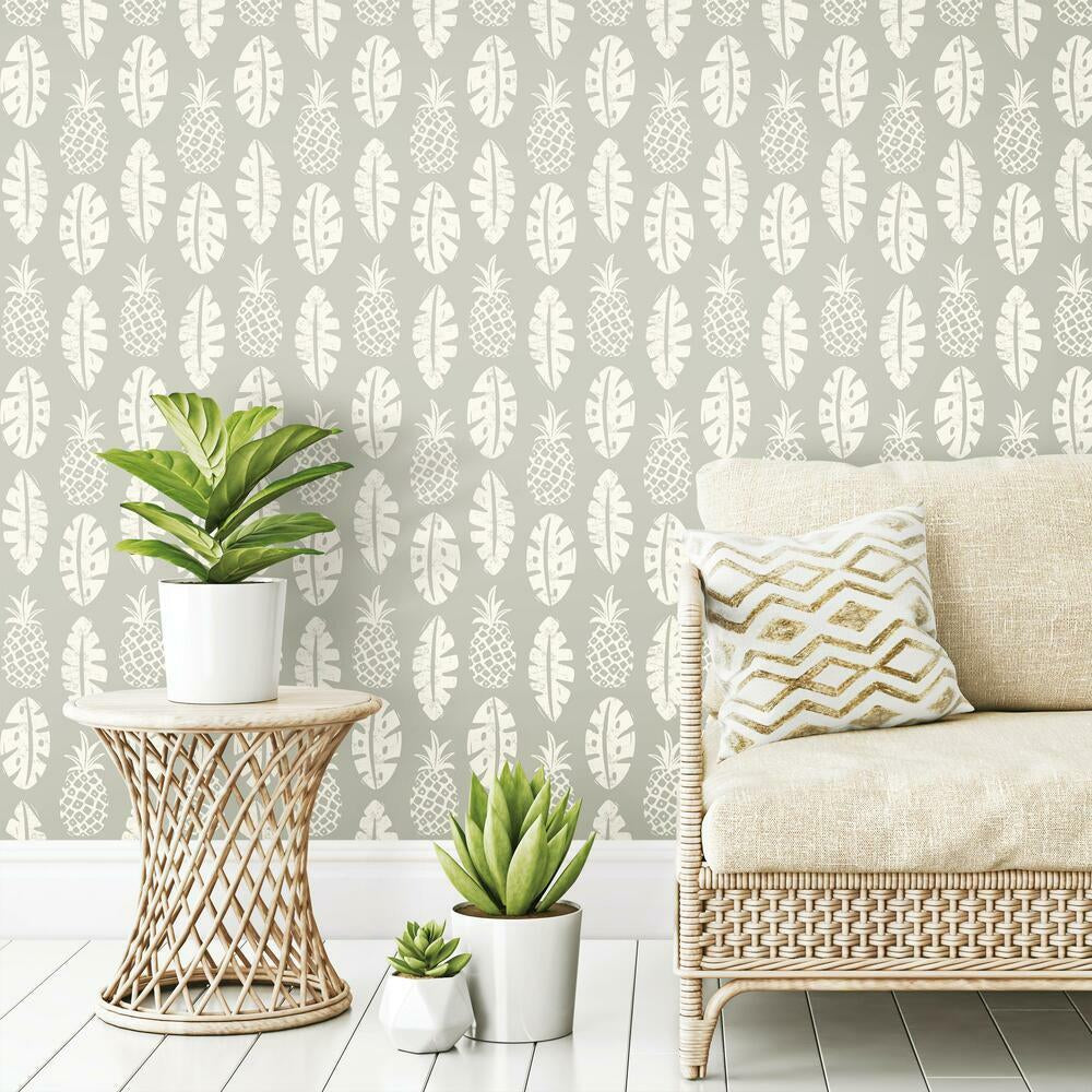 Pineapple Block Print Peel and Stick Wallpaper Peel and Stick Wallpaper RoomMates   