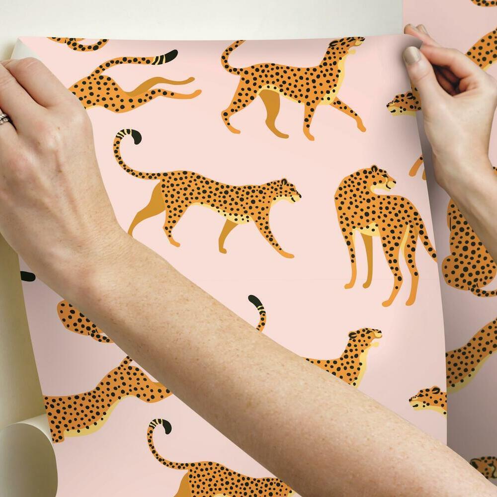 Cheetah Cheetah Peel & Stick Wallpaper Peel and Stick Wallpaper RoomMates   