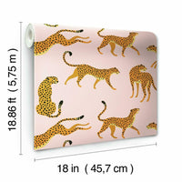 Cheetah Cheetah Peel & Stick Wallpaper Peel and Stick Wallpaper RoomMates   