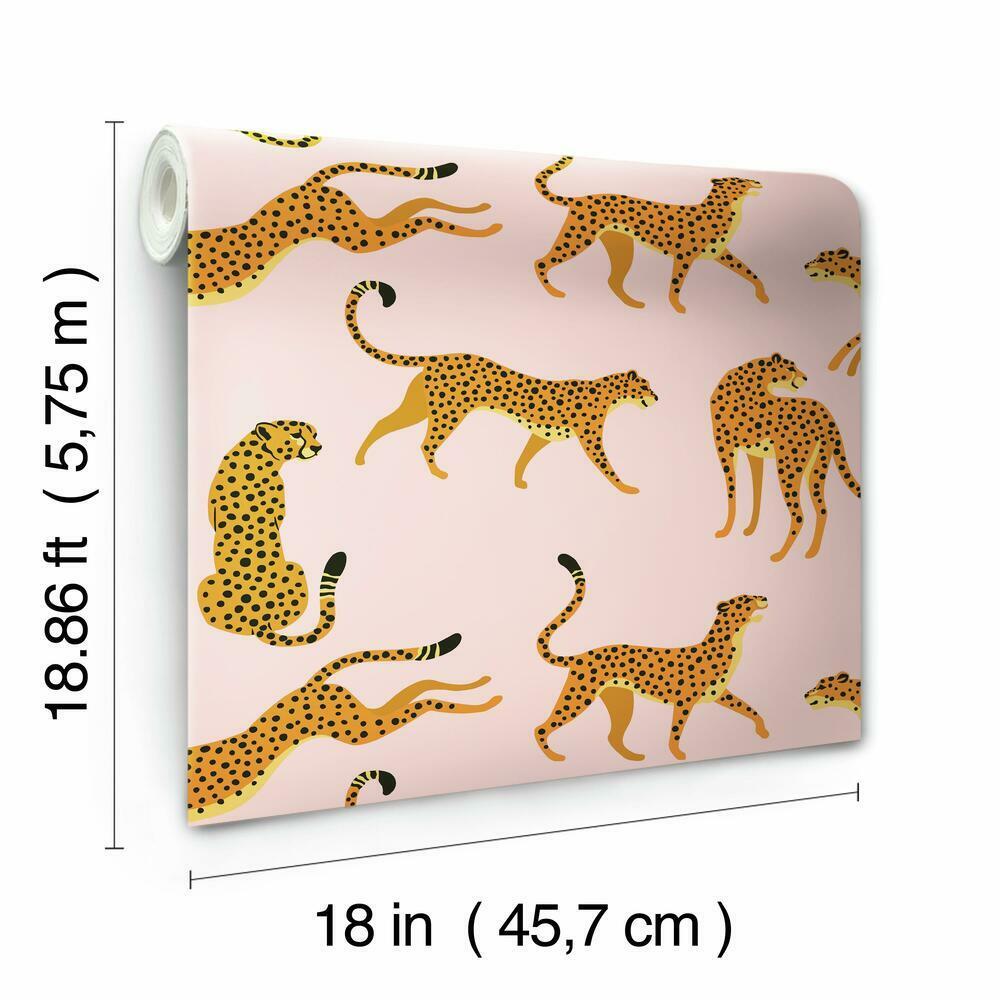 Cheetah Cheetah Peel & Stick Wallpaper Peel and Stick Wallpaper RoomMates   
