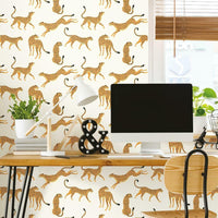 Cheetah Cheetah Peel & Stick Wallpaper Peel and Stick Wallpaper RoomMates   