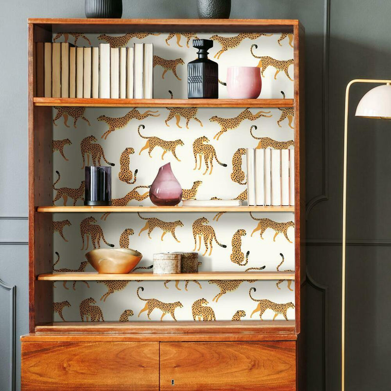 Cheetah Cheetah Peel & Stick Wallpaper Peel and Stick Wallpaper RoomMates   
