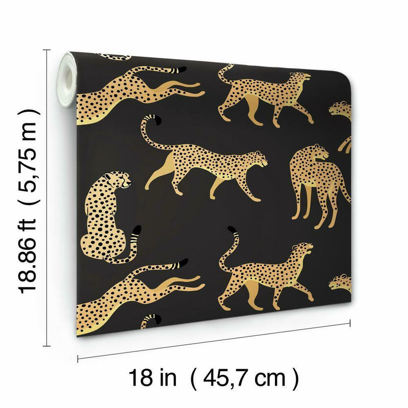 Cheetah Cheetah Peel & Stick Wallpaper Peel and Stick Wallpaper RoomMates   