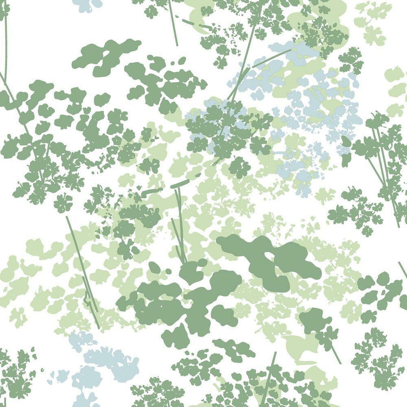 Queen Anne's Lace Peel & Stick Wallpaper Peel and Stick Wallpaper RoomMates Roll Green 