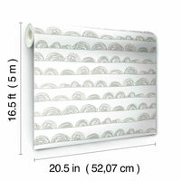 Doodle Scallop Peel and Stick Wallpaper Peel and Stick Wallpaper RoomMates   