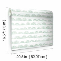 Doodle Scallop Peel and Stick Wallpaper Peel and Stick Wallpaper RoomMates   
