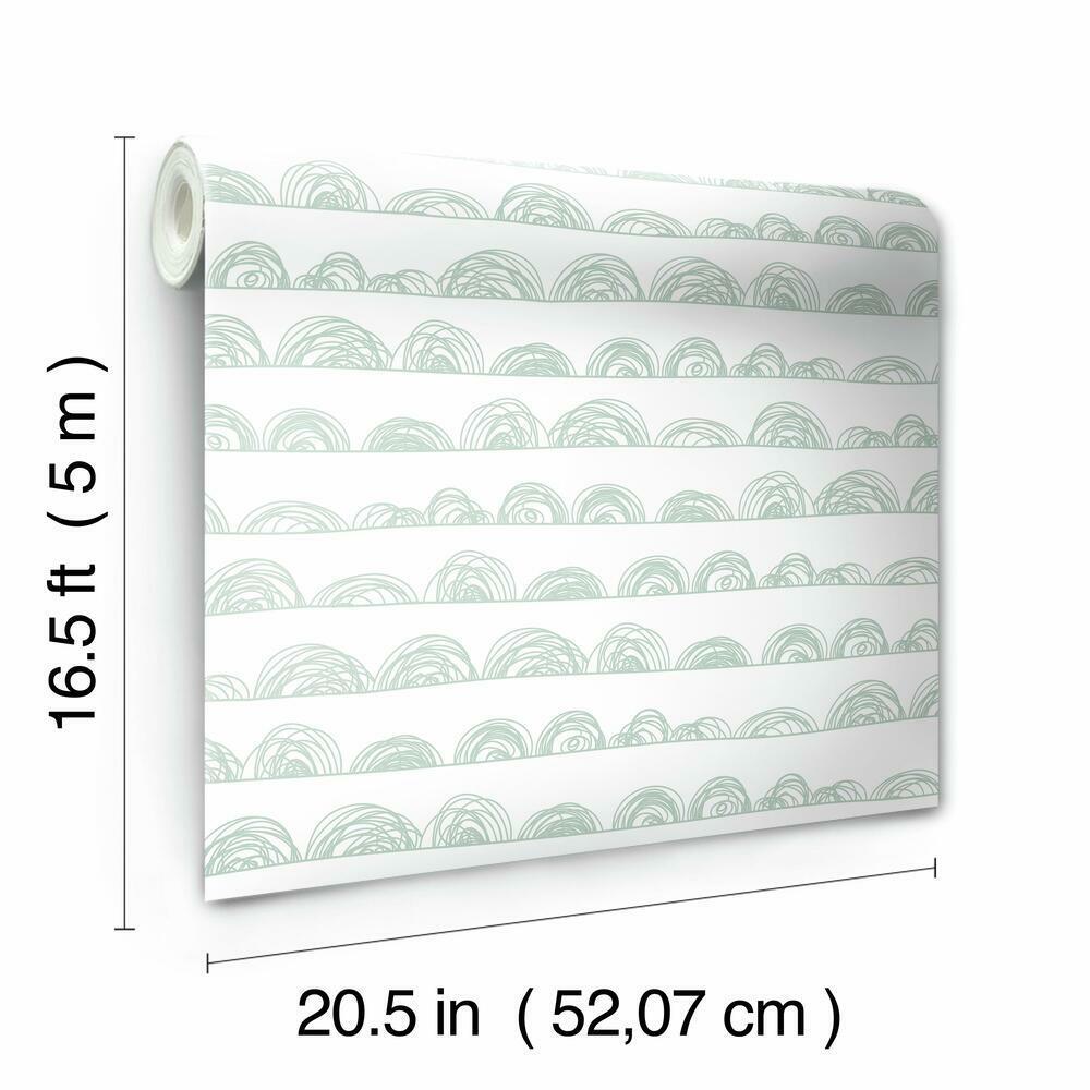 Doodle Scallop Peel and Stick Wallpaper Peel and Stick Wallpaper RoomMates   