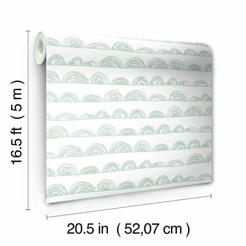 Doodle Scallop Peel and Stick Wallpaper Peel and Stick Wallpaper RoomMates   