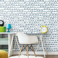 Doodle Scallop Peel and Stick Wallpaper Peel and Stick Wallpaper RoomMates   