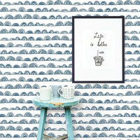 Doodle Scallop Peel and Stick Wallpaper Peel and Stick Wallpaper RoomMates   