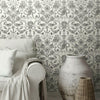 Deep Sea Toile Peel and Stick Wallpaper Peel and Stick Wallpaper RoomMates   