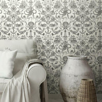Deep Sea Toile Peel and Stick Wallpaper Peel and Stick Wallpaper RoomMates   