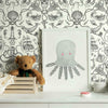 Deep Sea Toile Peel and Stick Wallpaper Peel and Stick Wallpaper RoomMates   