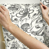 Deep Sea Toile Peel and Stick Wallpaper Peel and Stick Wallpaper RoomMates   