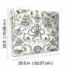 Deep Sea Toile Peel and Stick Wallpaper Peel and Stick Wallpaper RoomMates   