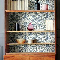 Deep Sea Toile Peel and Stick Wallpaper Peel and Stick Wallpaper RoomMates   