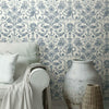 Deep Sea Toile Peel and Stick Wallpaper Peel and Stick Wallpaper RoomMates   