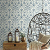 Deep Sea Toile Peel and Stick Wallpaper Peel and Stick Wallpaper RoomMates   