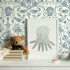 Deep Sea Toile Peel and Stick Wallpaper Peel and Stick Wallpaper RoomMates   