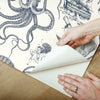 Deep Sea Toile Peel and Stick Wallpaper Peel and Stick Wallpaper RoomMates   