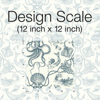 Deep Sea Toile Peel and Stick Wallpaper Peel and Stick Wallpaper RoomMates   
