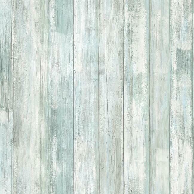 Weathered Planks Peel & Stick Wallpaper Peel and Stick Wallpaper RoomMates Roll Blue 