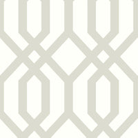 Gazebo Lattice Peel and Stick Wallpaper Peel and Stick Wallpaper RoomMates Roll Taupe 
