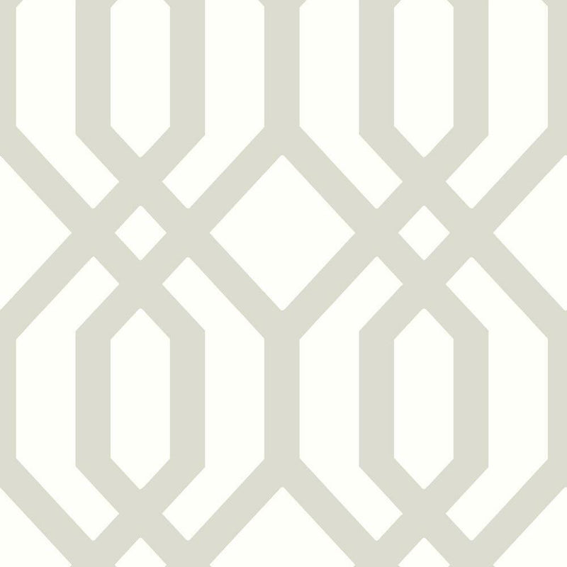 Gazebo Lattice Peel and Stick Wallpaper Peel and Stick Wallpaper RoomMates Roll Taupe 
