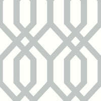 Gazebo Lattice Peel and Stick Wallpaper Peel and Stick Wallpaper RoomMates Roll Grey 