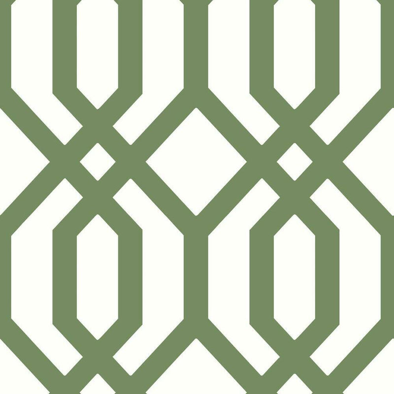 Gazebo Lattice Peel and Stick Wallpaper Peel and Stick Wallpaper RoomMates Roll Green 